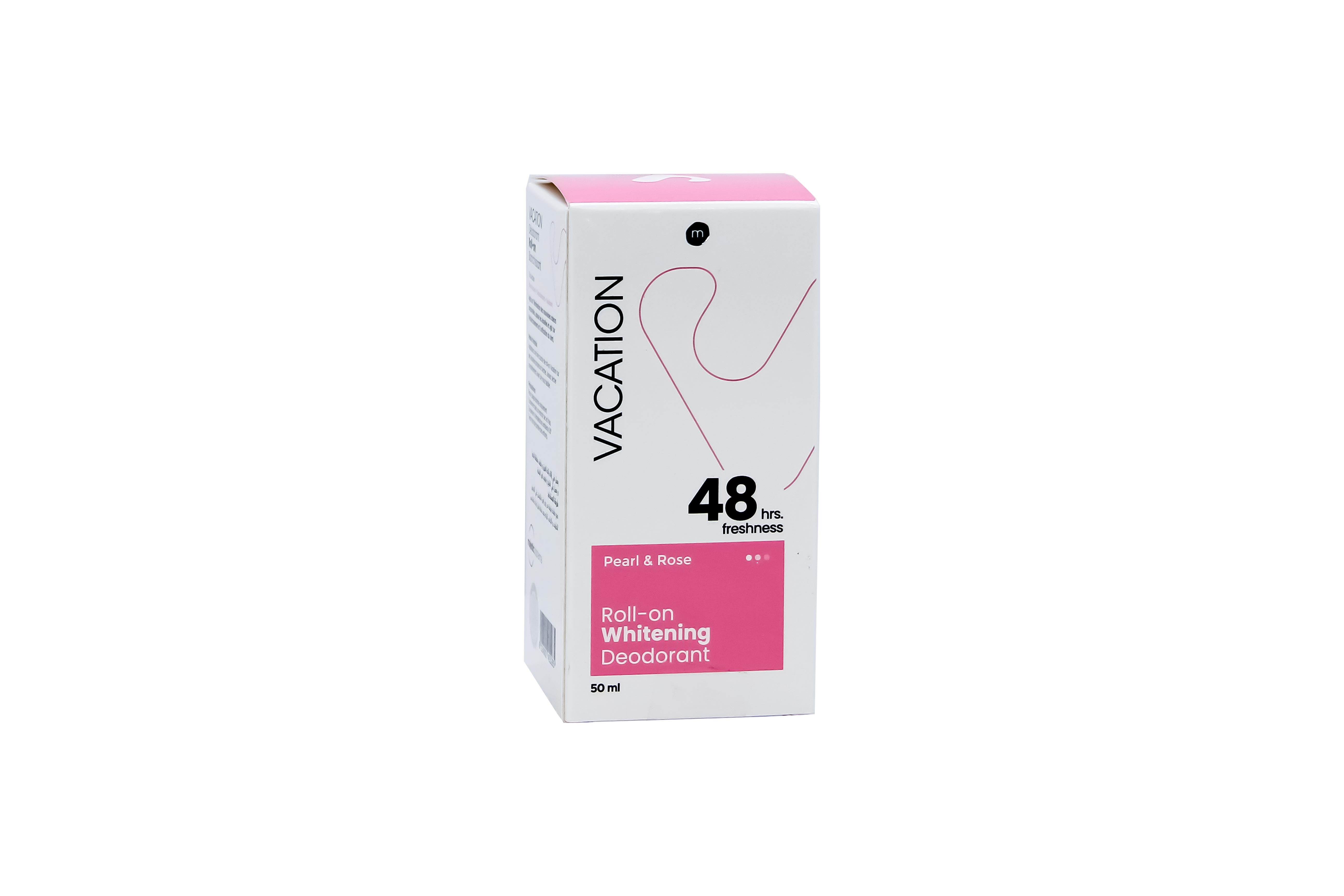 Vacation Whitening Pearl & Rose Roll On 50 Ml